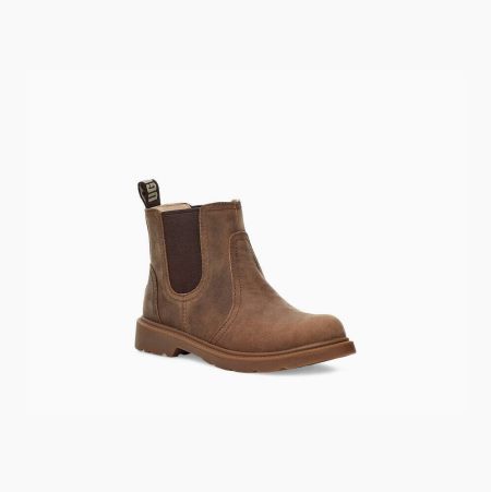 UGG Bolden Weather Light Brown Chelsea Boots for Kids (YIWP20687)